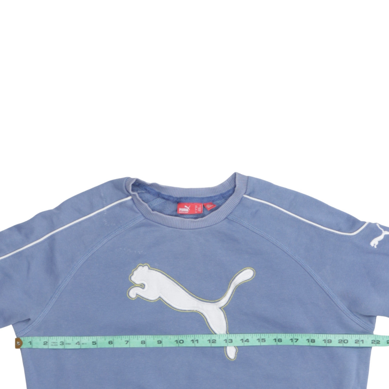 Puma Men Blue Crew Neck Pullover Sweatshirt Size S
