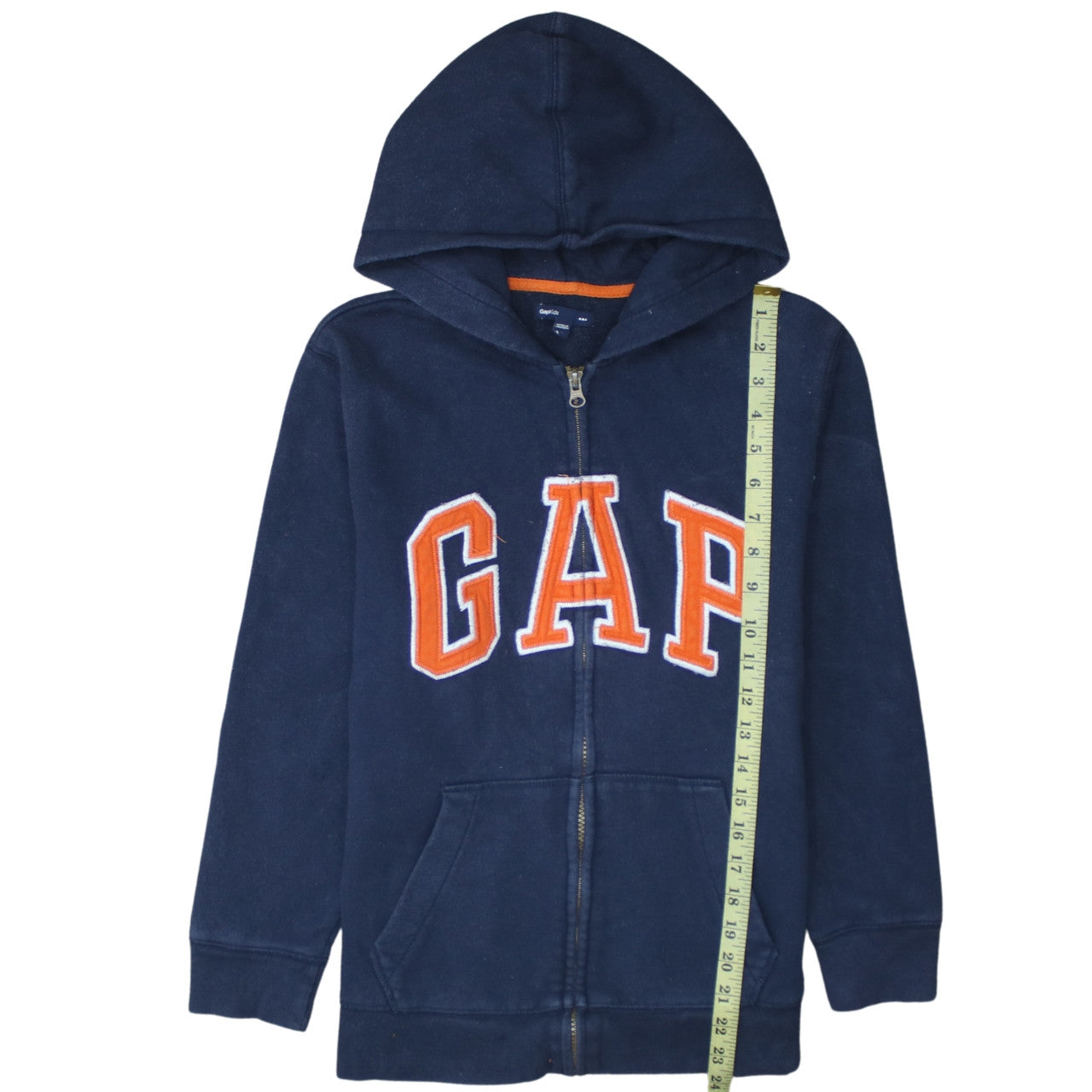 GAP Boys Navy Blue Full Zip Hoodie XL 12-13 Years Fleece Logo Casual