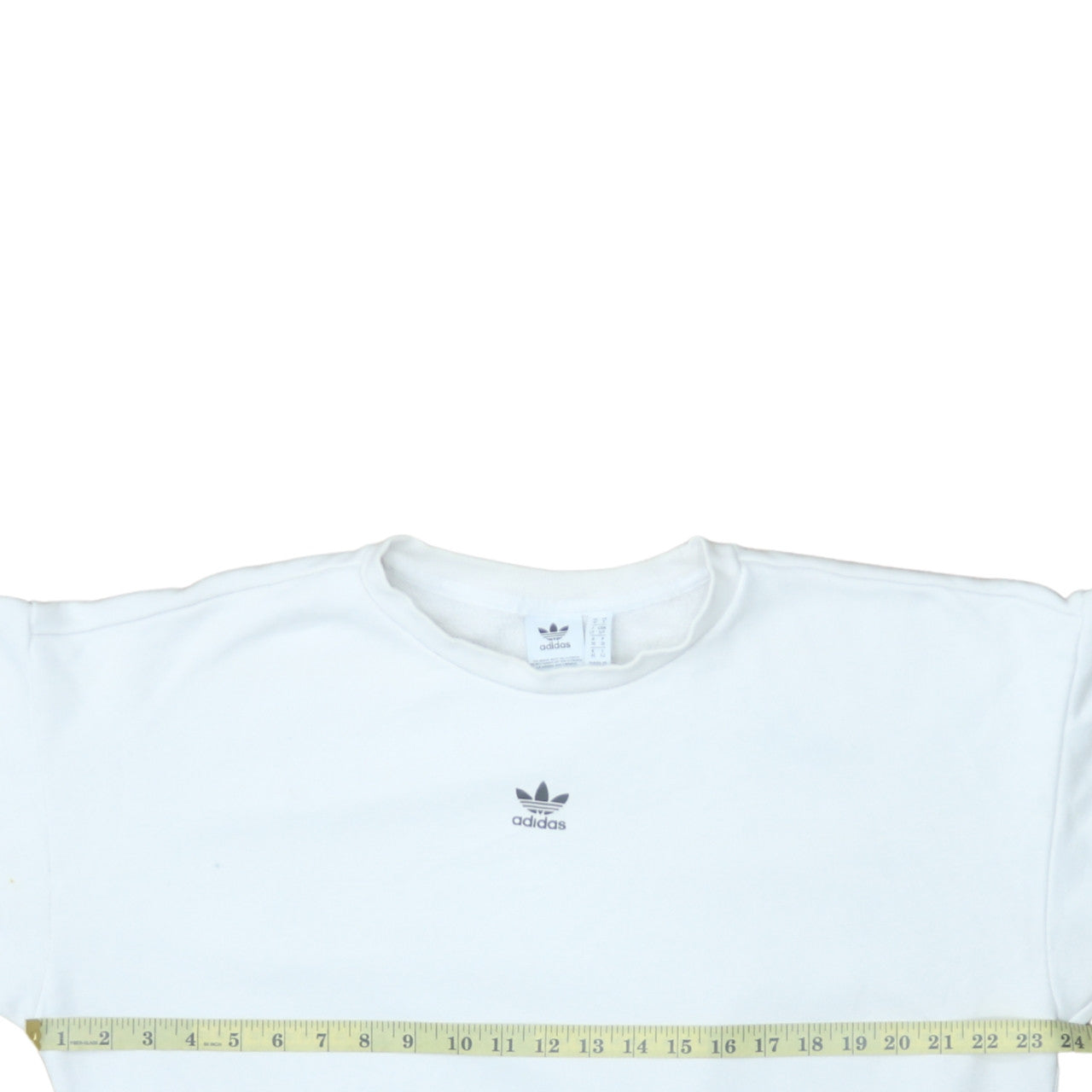 adidas Womens White Size 10 Pullover Crew Neck Sweatshirt
