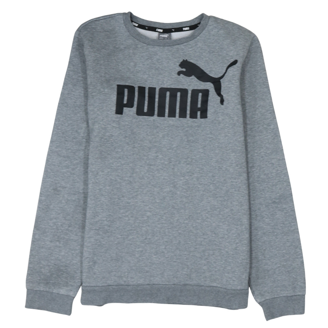 Puma Boys Grey Crew Neck Logo Pullover Sweatshirt 15-16 Years