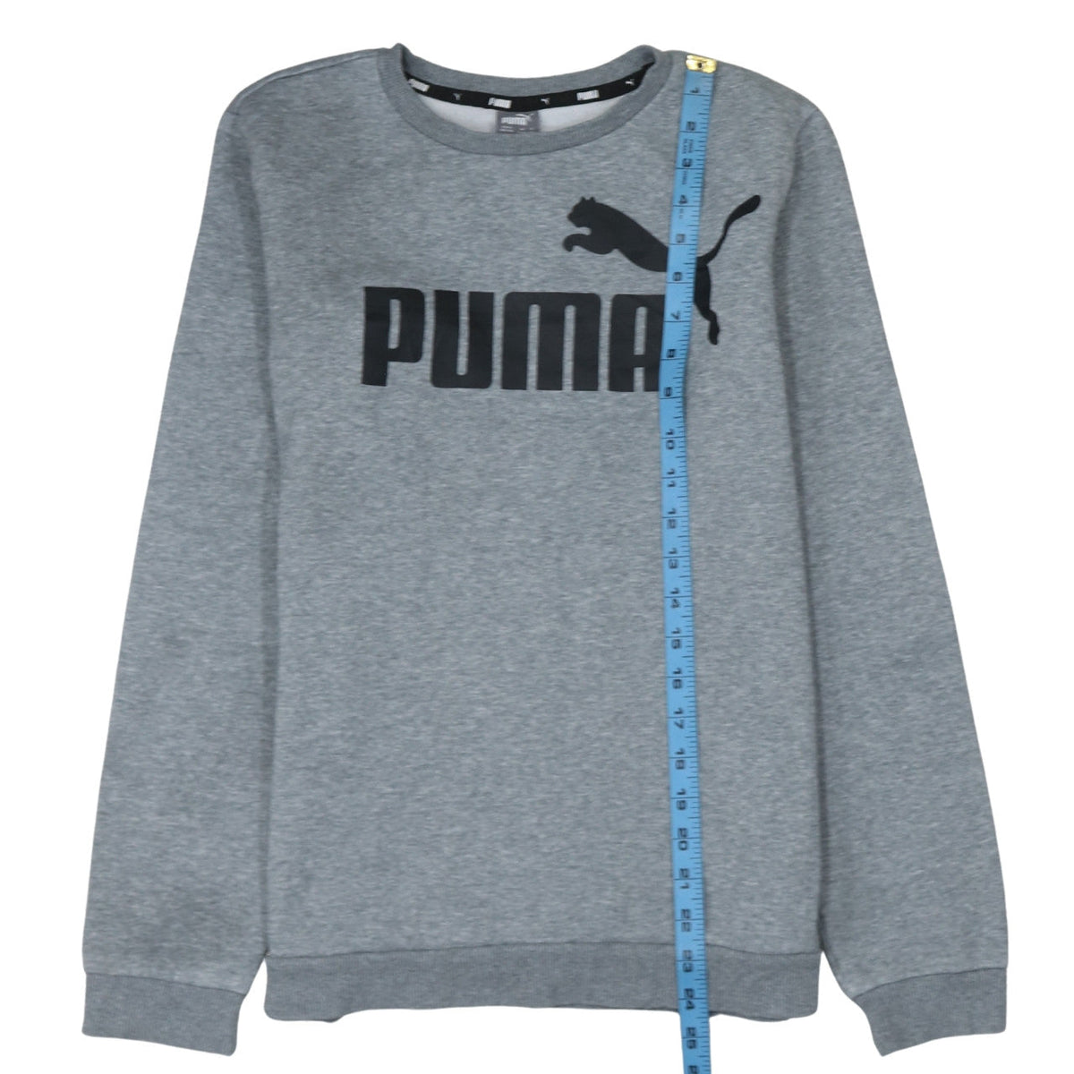 Puma Boys Grey Crew Neck Logo Pullover Sweatshirt 15-16 Years