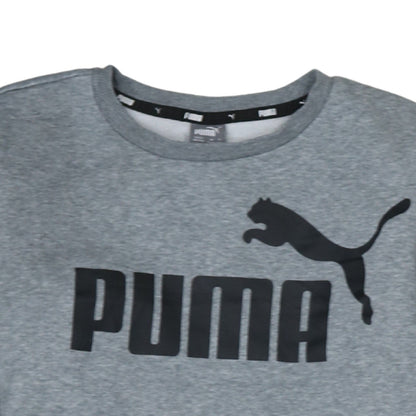 Additional view of Puma boys’ grey crew neck logo pullover sweatshirt 15-16 years