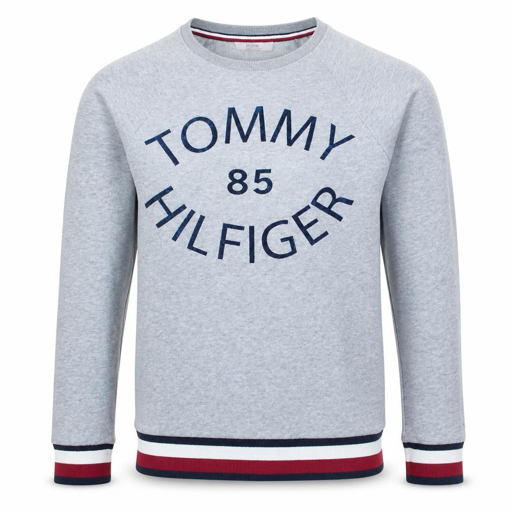 Tommy Hilfiger Men's Grey XS Crew Neck Logo Sweatshirt