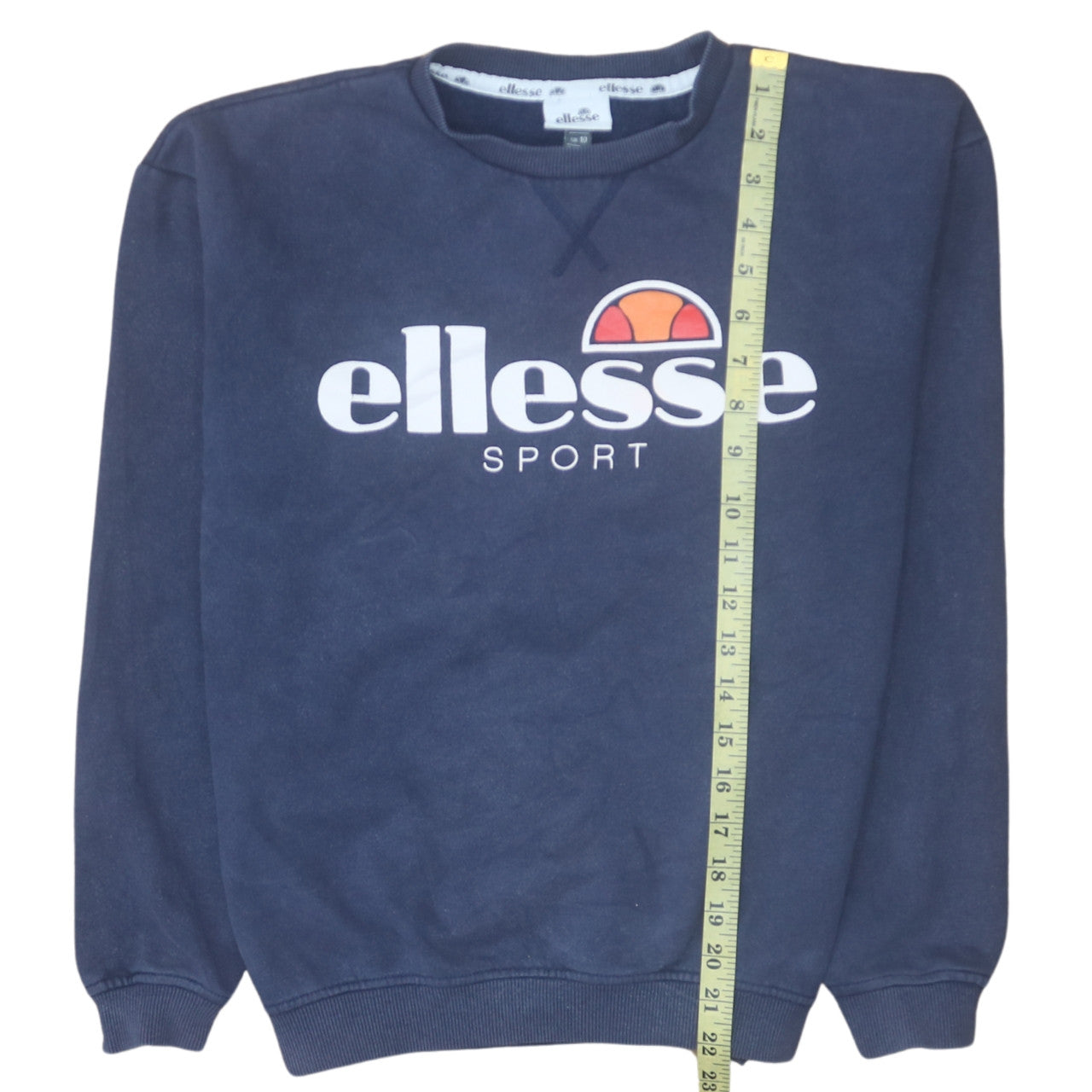 Ellesse Women Navy Blue Crew Neck Pullover Sweatshirt UK 10
