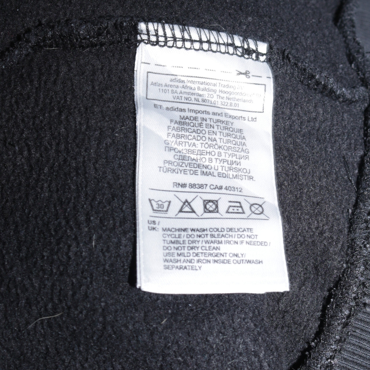 Adidas Men's Black XL Pullover Sweatshirt Crew Neck Graphic Logo Top
