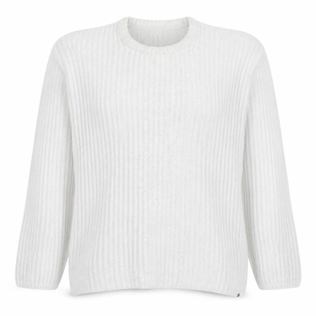 Carhartt Men White Chunky-Knit Wool Pullover Jumper M