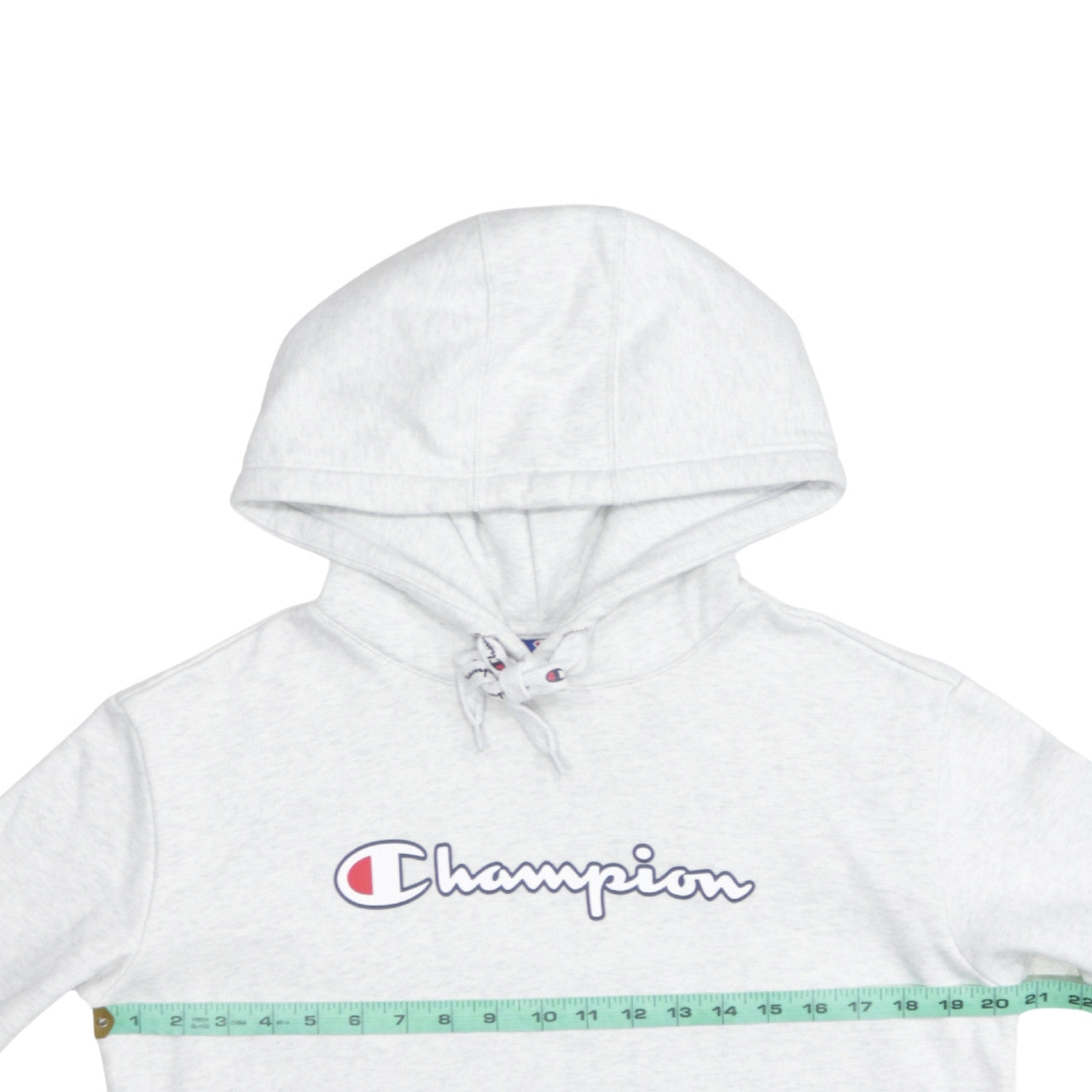 Champion Men's Grey Small Pullover Hoodie with Logo Print
