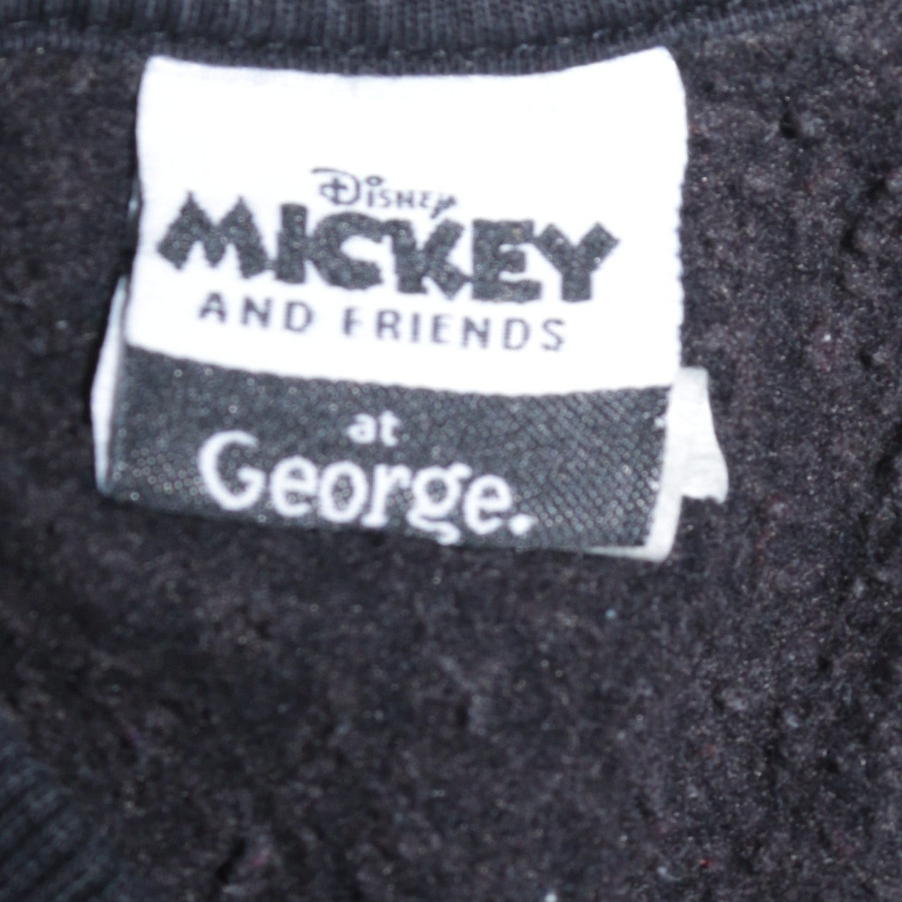 Disney Mickey & Friends George Black Donald Duck Sweatshirt L 16-18 Womens