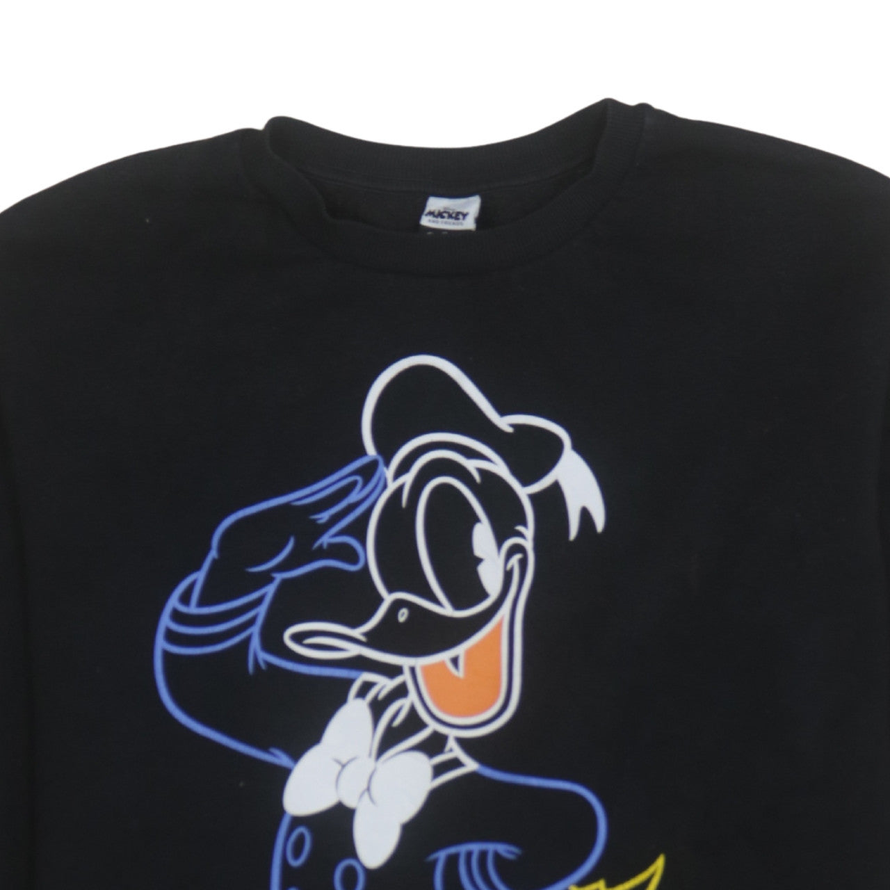 Disney Mickey & Friends George Black Donald Duck Sweatshirt L 16-18 Womens