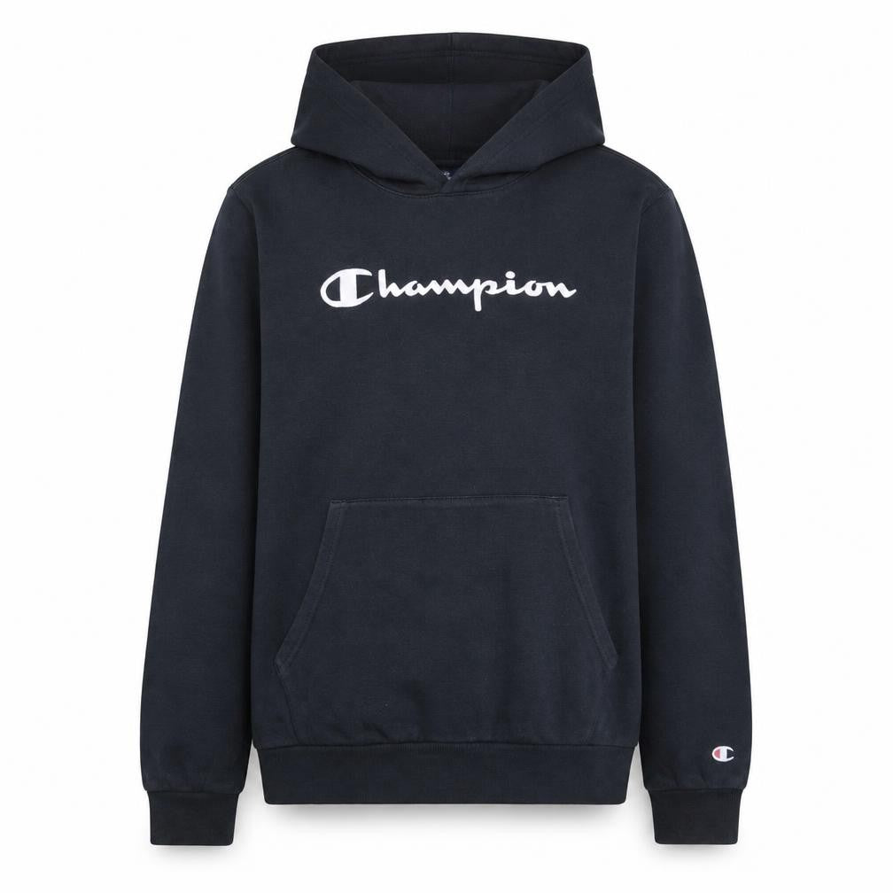 Champion Boys Black Pullover Fleece Hoodie 15-16 Years Logo Sweatshirt