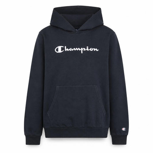 Champion Boys Black Pullover Fleece Hoodie 15-16 Years Logo Sweatshirt