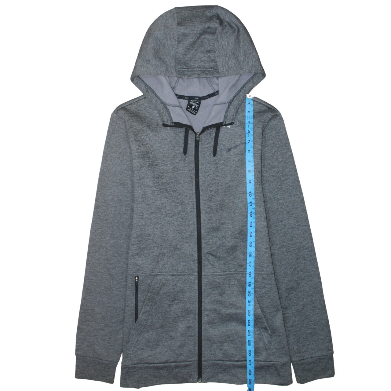 Nike Men's Grey Dri-Fit Full Zip Hoodie Size M Regular Fit