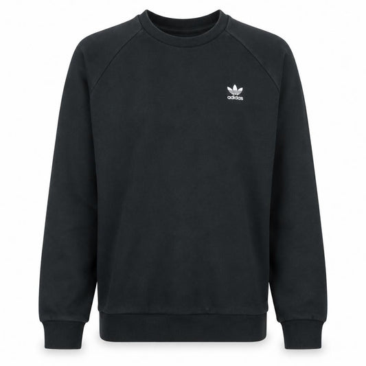 adidas Mens Black Crew Neck Pullover Sweatshirt Size M