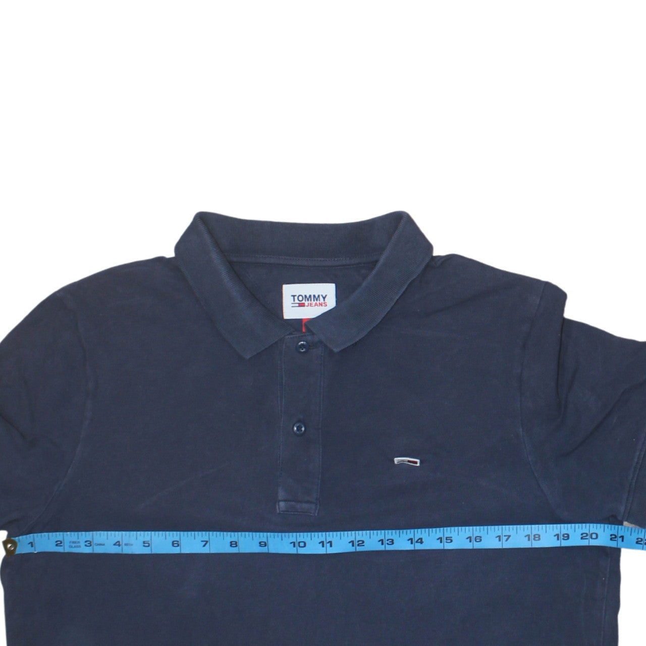 Tommy Jeans Men's Blue XL Classic Cotton Polo Shirt