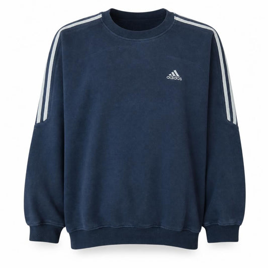 Adidas Men’s Blue Crew Neck Pullover Sweatshirt Size S Sports Style