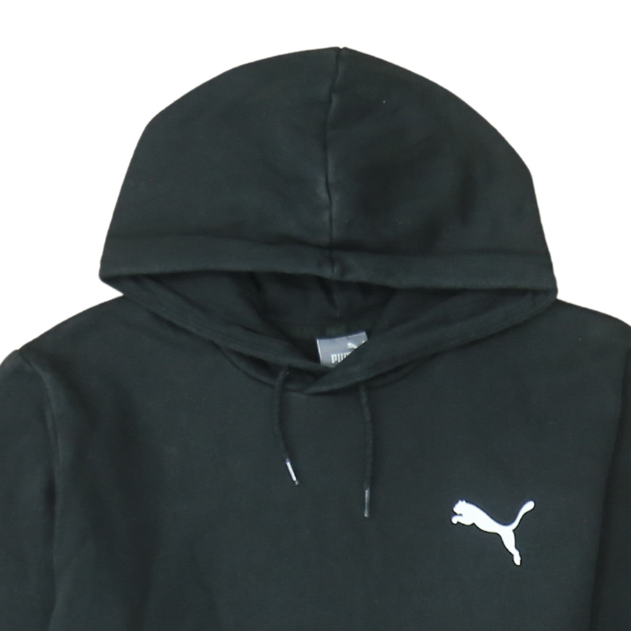 Puma Men's Black Pullover Hoodie L Logo Sports Fleece