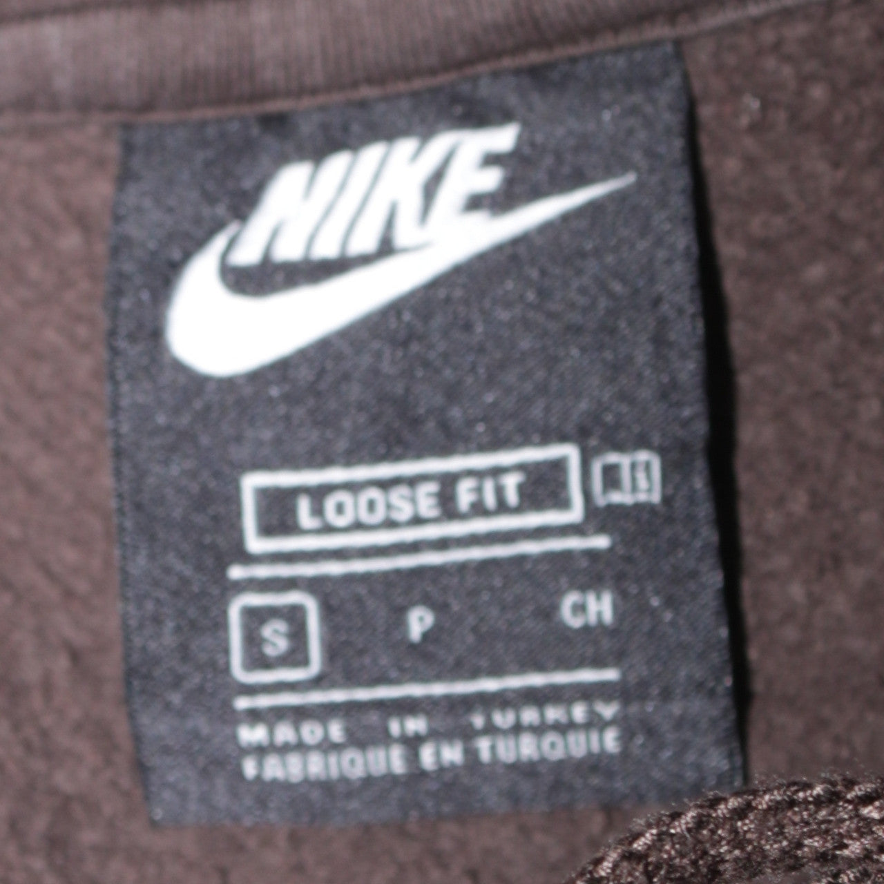 Nike Men's Black Small Loose Fit Pullover Hoodie
