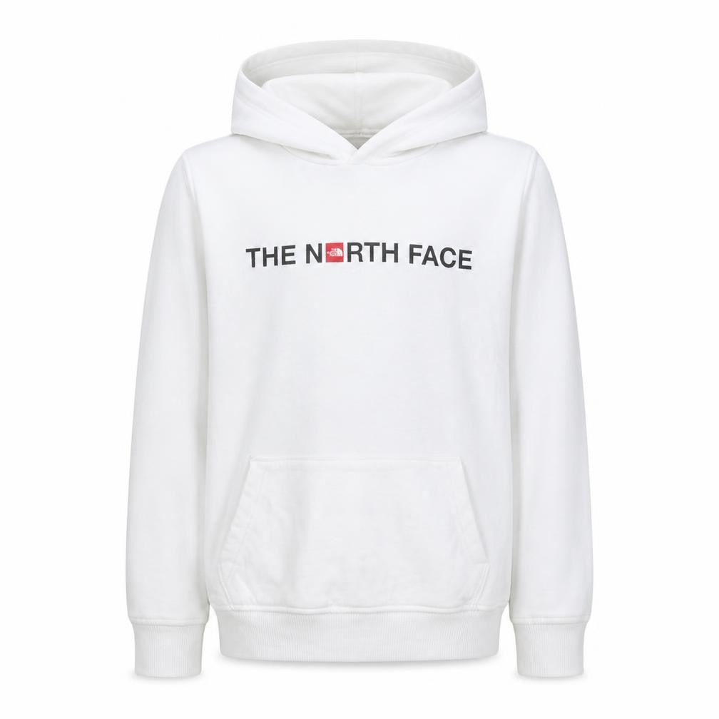 The North Face Boys White Cotton Pullover Hoodie Size L Youth
