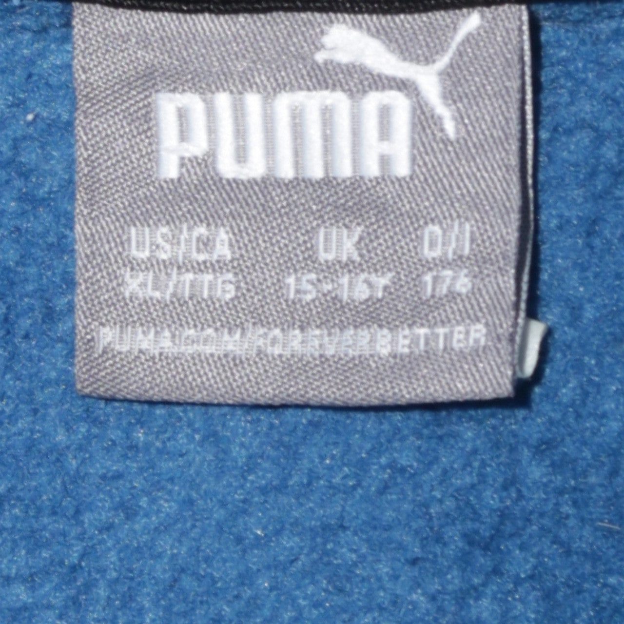 Puma Boys Blue Pullover Hoodie 15-16 Years Regular Fit Logo Sweatshirt