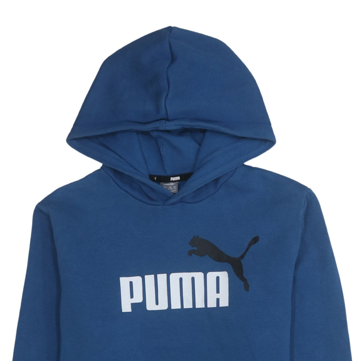 Puma Boys Blue Pullover Hoodie 15-16 Years Regular Fit Logo Sweatshirt
