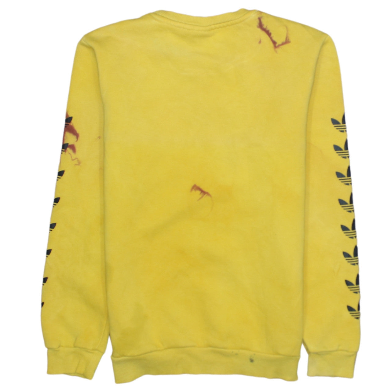 Adidas Boys Yellow Crew Neck Logo Sweatshirt Size 11-12 Years