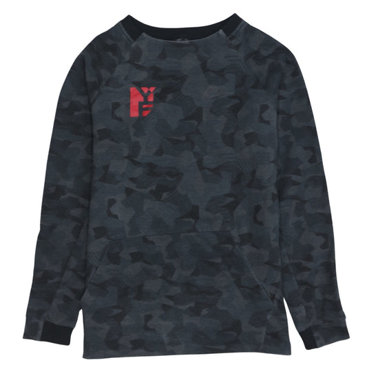 Nike Men's Grey Camouflage Pullover Sweatshirt L Sports Style