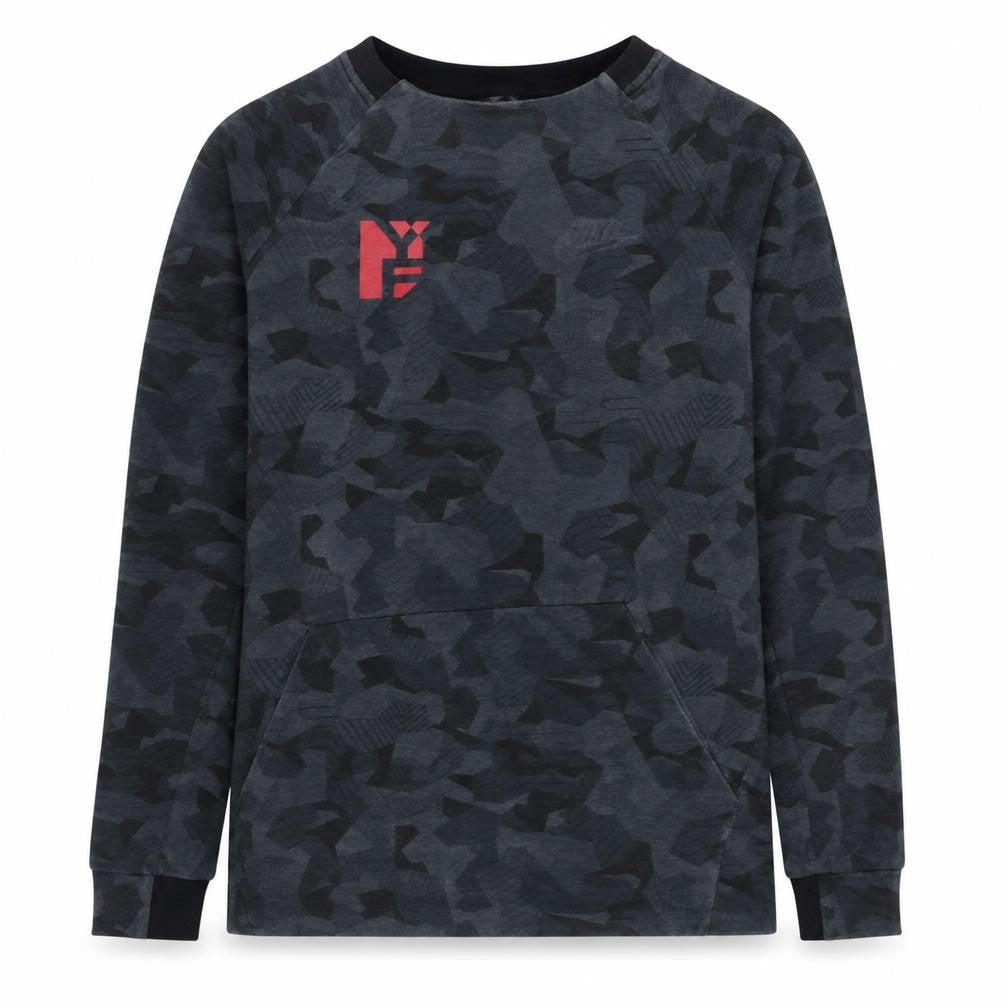 Nike Men's Grey Camouflage Pullover Sweatshirt L Sports Style
