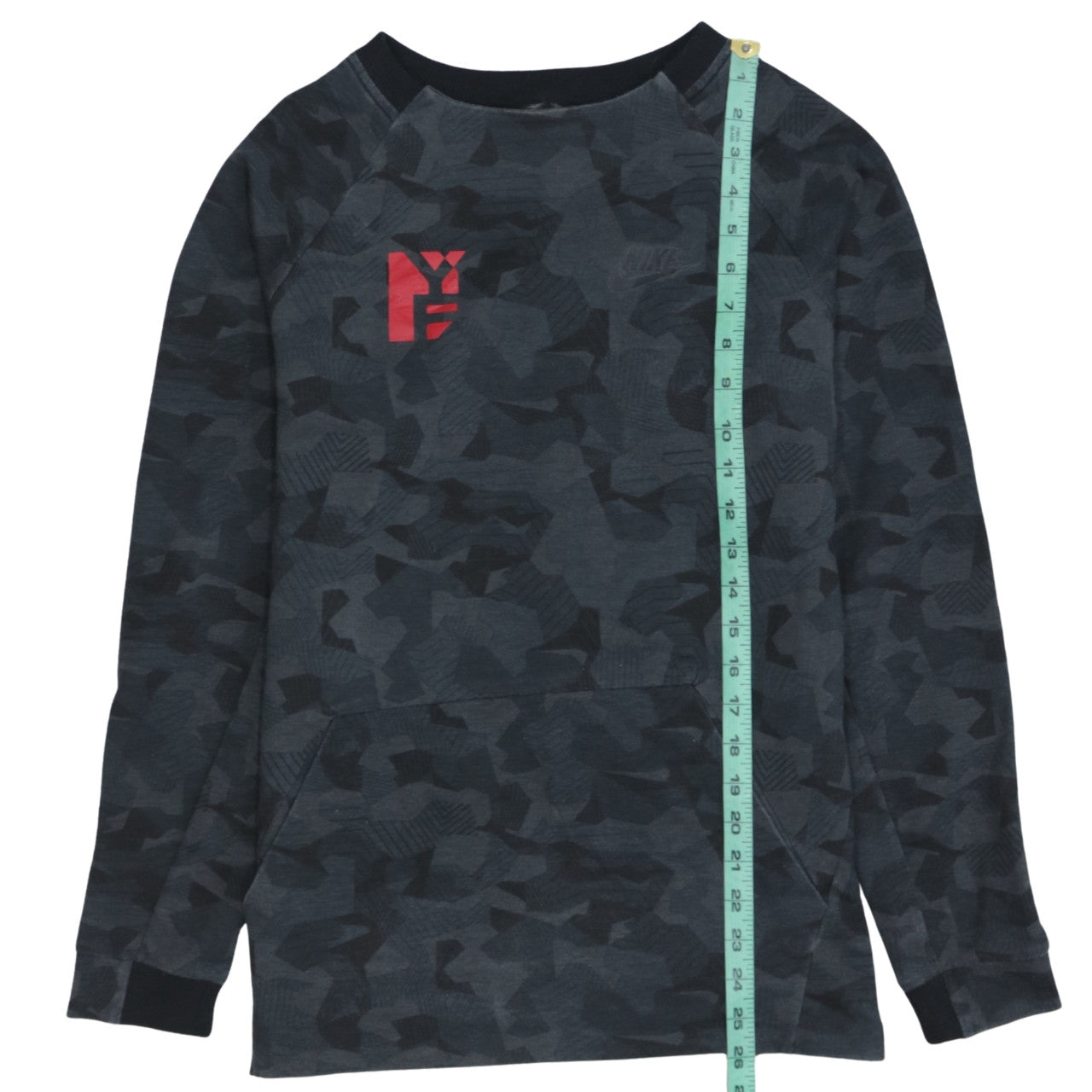 Nike Men's Grey Camouflage Pullover Sweatshirt L Sports Style