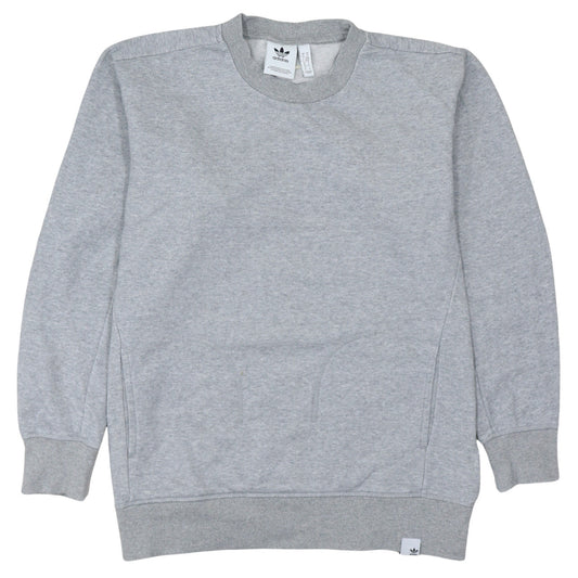 Adidas Mens Grey Crew Neck Pullover Sweatshirt Size M