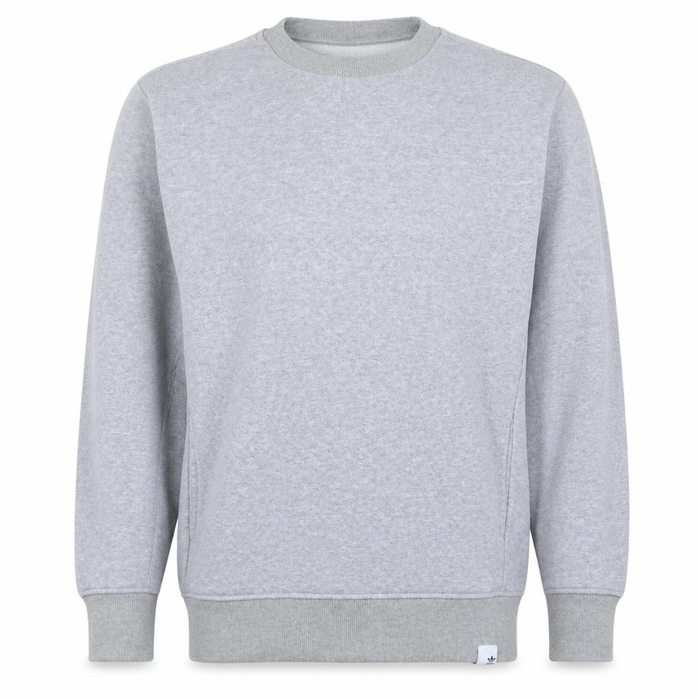 Adidas Mens Grey Crew Neck Pullover Sweatshirt Size M