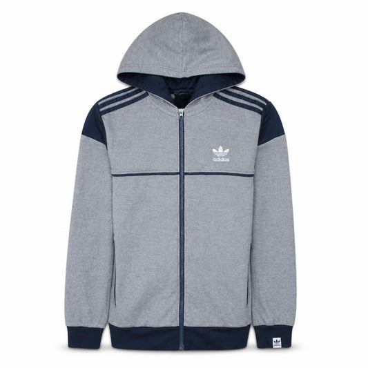 Adidas Men’s Grey Full Zip Hoodie Small Regular Fit Sports Style