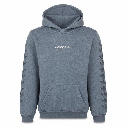 Adidas Men's Grey Pullover Hoodie XS Logo Fleece Sweatshirt