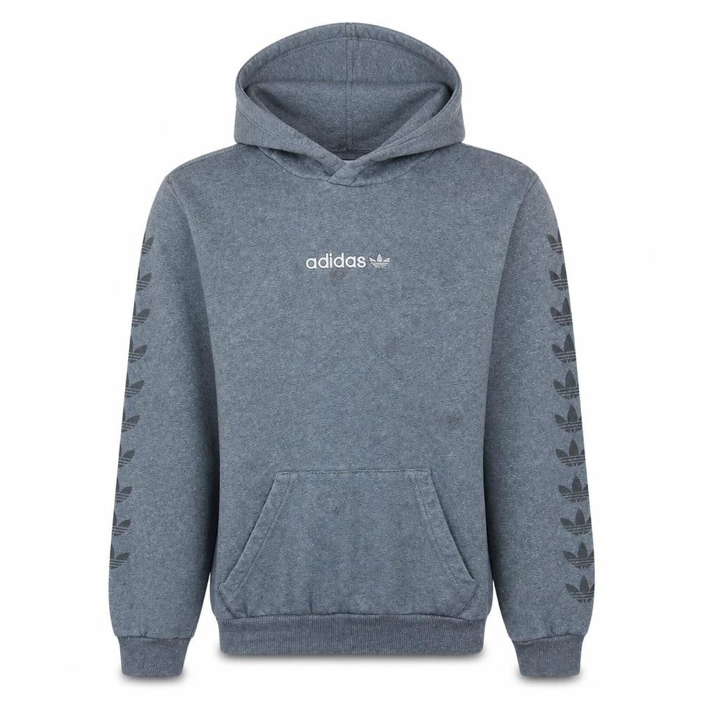 Adidas Men's Grey Pullover Hoodie XS Logo Fleece Sweatshirt