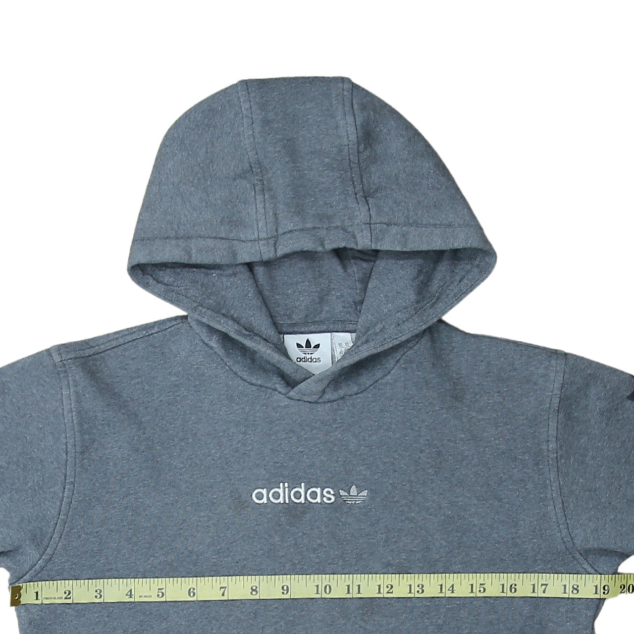 Adidas Men's Grey Pullover Hoodie XS Logo Fleece Sweatshirt