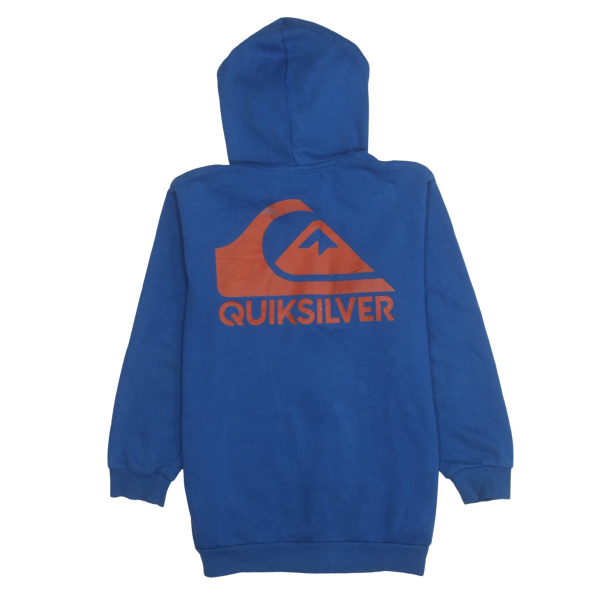 Quiksilver Boys Blue Full Zip Hoodie 13-14 Years Cotton Blend Fleece