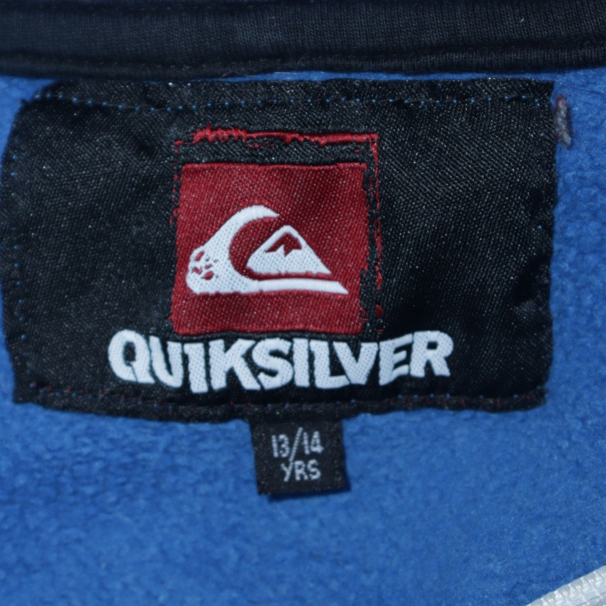 Quiksilver Boys Blue Full Zip Hoodie 13-14 Years Cotton Blend Fleece