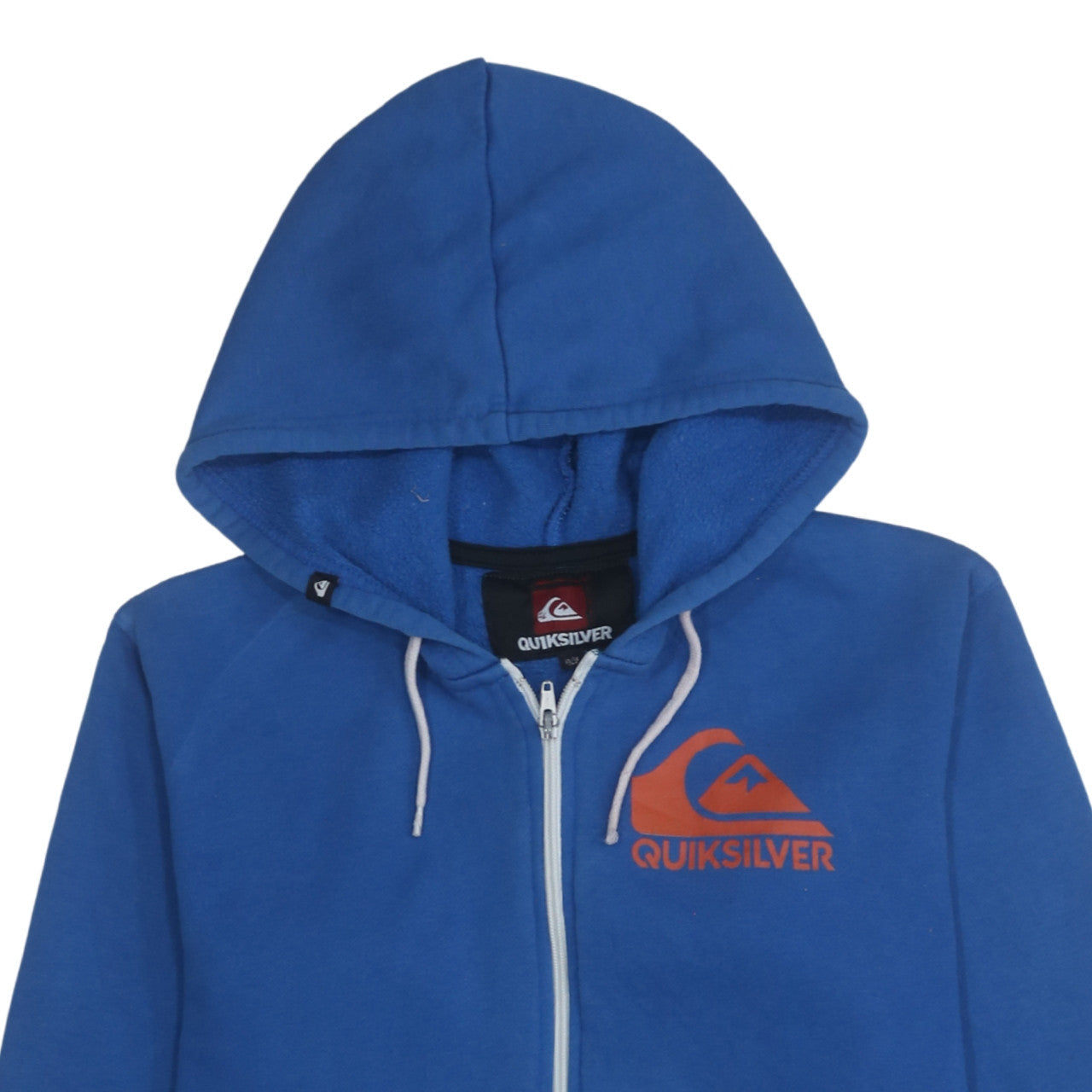Quiksilver Boys Blue Full Zip Hoodie 13-14 Years Cotton Blend Fleece