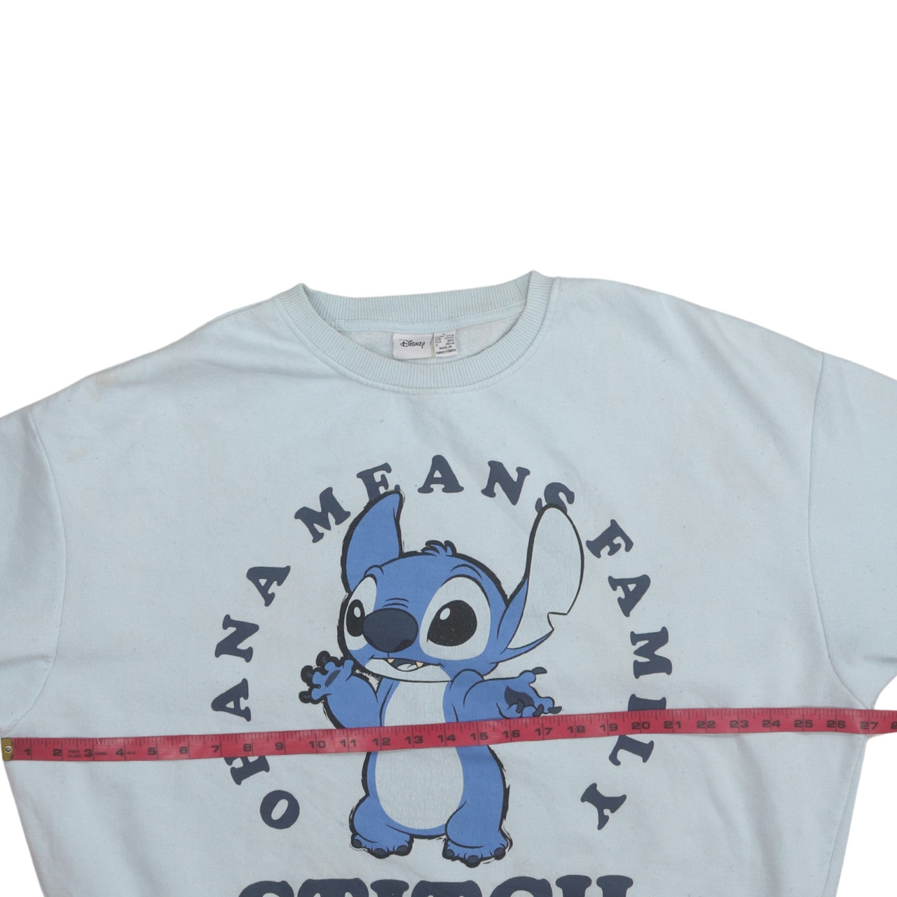 Disney Primark Women Blue Stitch Sweatshirt L Graphic Pullover