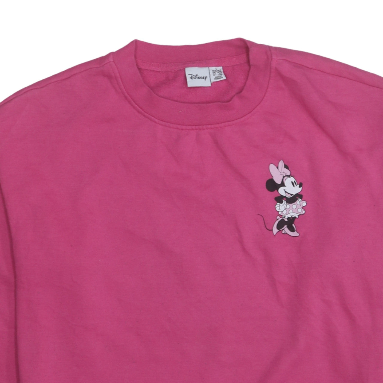 Disney Women’s Pink Minnie Mouse Pullover Sweatshirt Size S