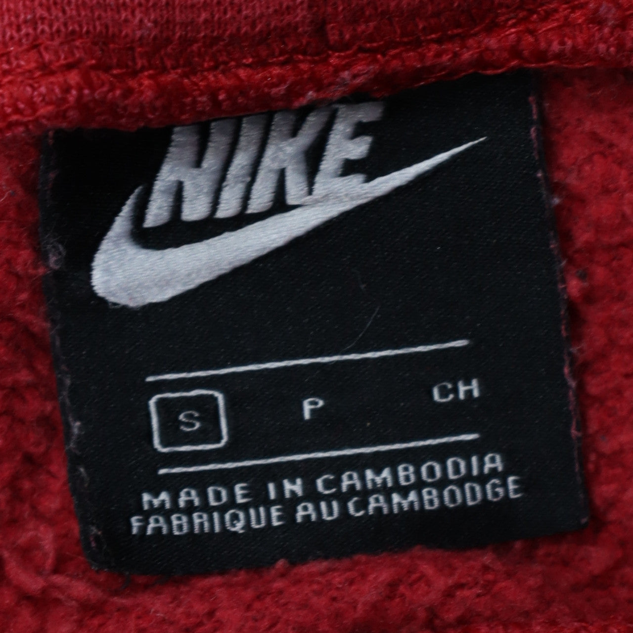 Nike Air Men's Red Joggers Sweatpants Small Logo Tapered Fleece