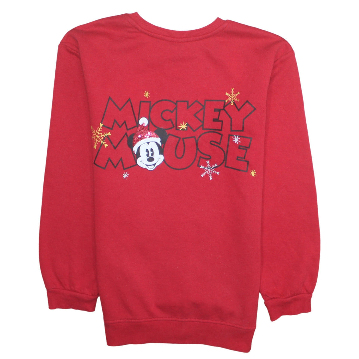 Disney at Primark Girls Red Mickey Mouse Sequin Christmas Sweatshirt 13-14 Years