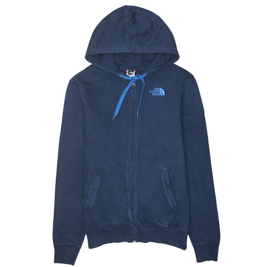 The North Face Men's Blue Small Hooded Full Zip Cotton Activewear Jacket