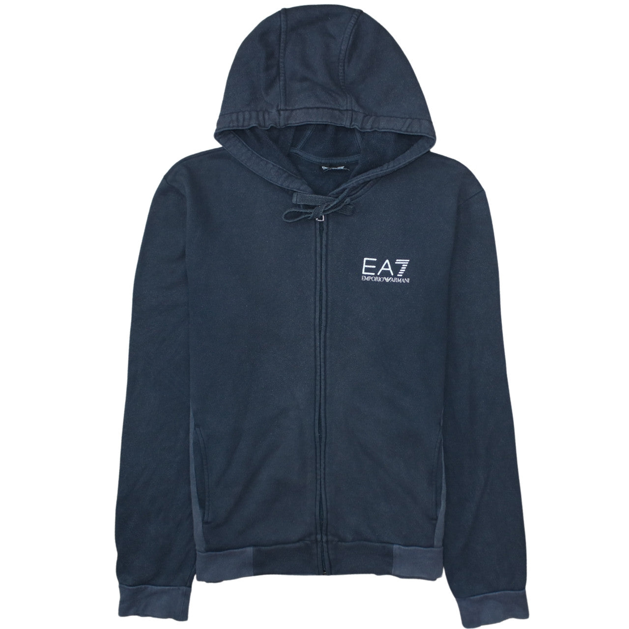 Emporio Armani EA7 Men's Blue Full Zip Hoodie Size L
