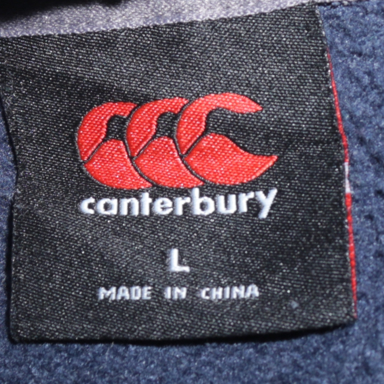 Canterbury Men's Blue Pullover Hoodie L Logo Sports Fleece