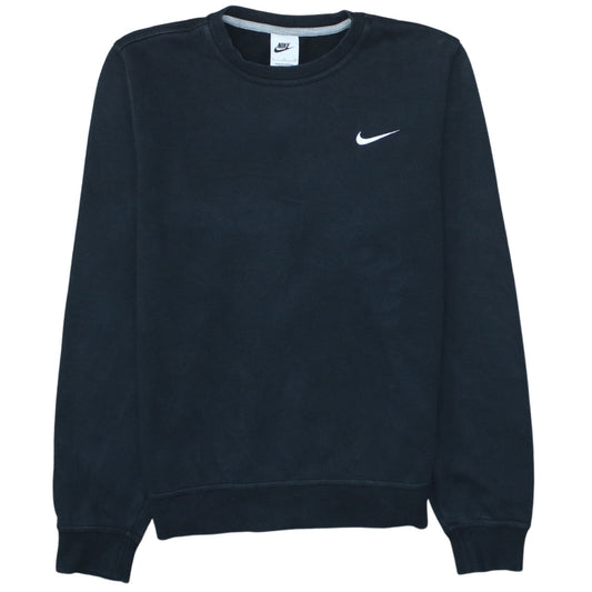 Nike Mens Black Small Crew Neck Pullover Sweatshirt