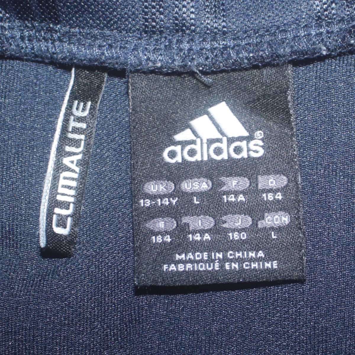adidas Girls Blue Pink Stripe Climalite Track Jacket Size 13-14 Years