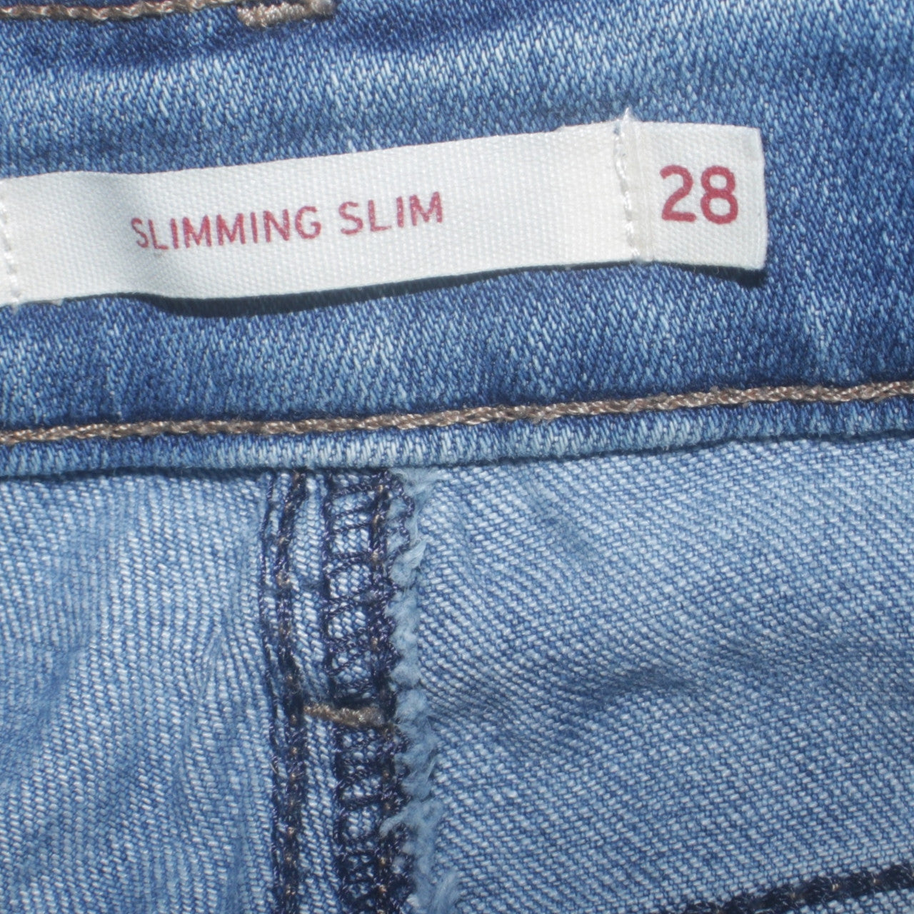 Levi's Women's Blue 28 Slim Stretch Mid Rise Straight Jeans