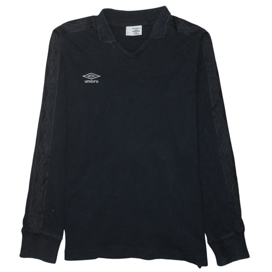 Umbro Men Black L Long Sleeve Pullover Football Sweatshirt
