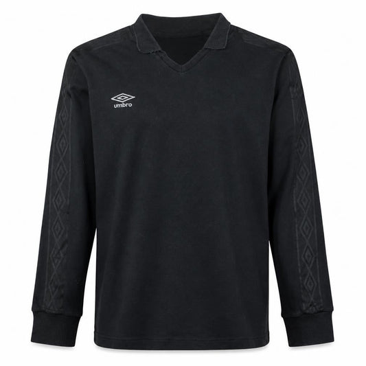 Front view of Umbro Men Black L Long Sleeve Pullover Football Sweatshirt
