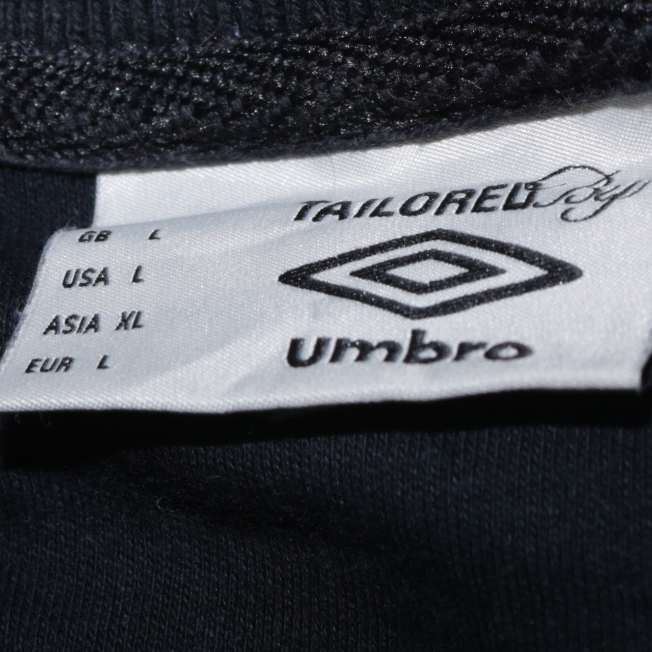 Umbro Men Black L Long Sleeve Pullover Football Sweatshirt